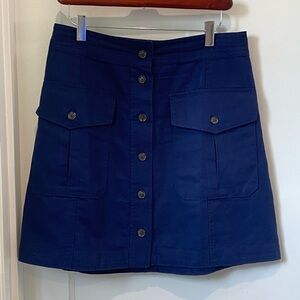 Banana Republic Steppe Linen Blend navy mini skirt